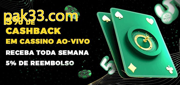 Promoções do cassino ao Vivo pak33.com